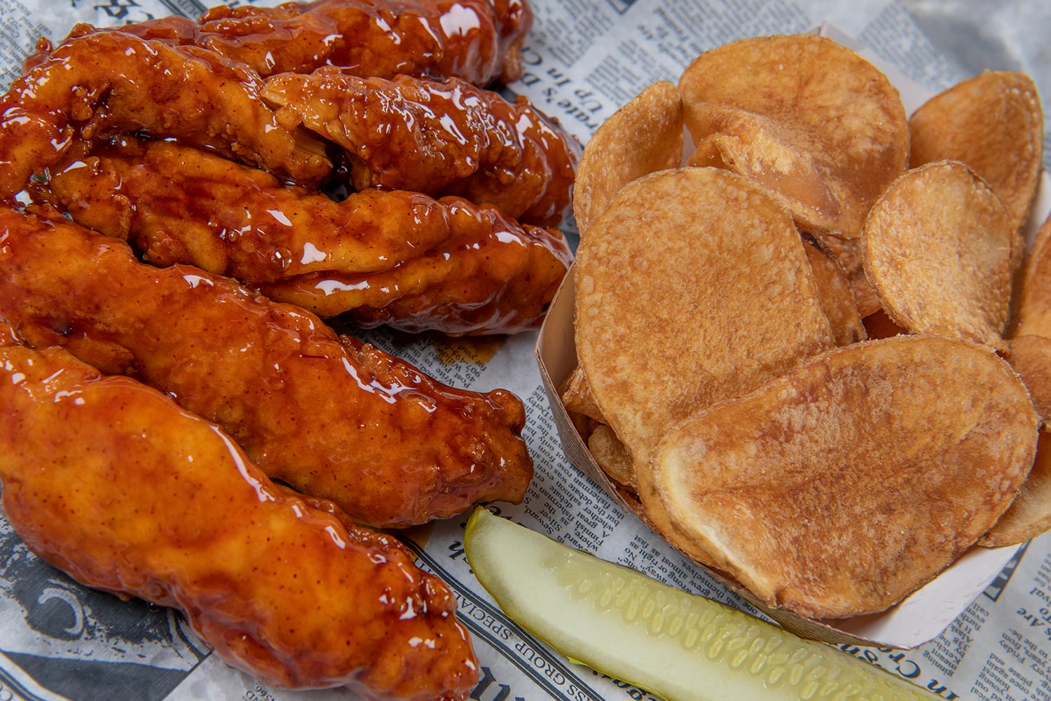 Kicken bourbon chicken tenders tray