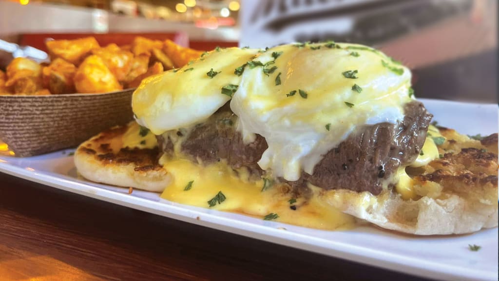 8oz STEAK EGGS BENEDICT