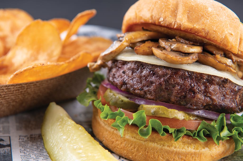 MUSHROOM PROVOLONE BURGER